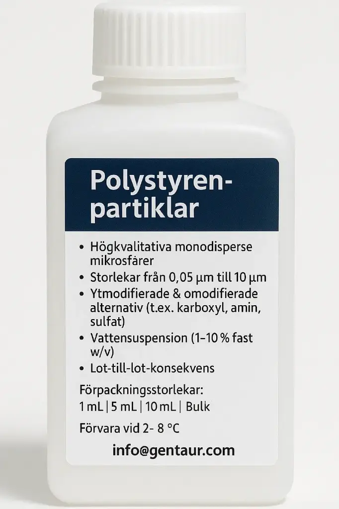 Carboxyl Polystyrene Particles, Crosslinked, 2.5%w/v, 8.0-12.9µm, 100mL